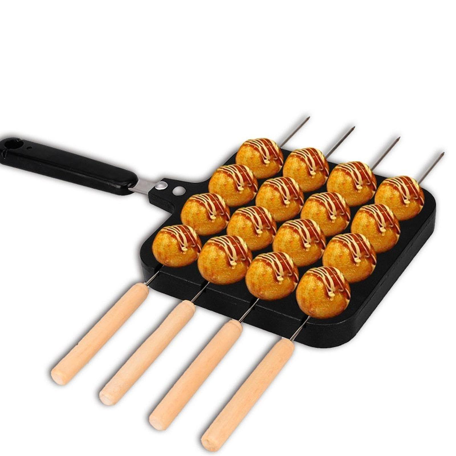 Takoyaki Grill Plate - Padella per Takoyaki con Forchette, Piastra
